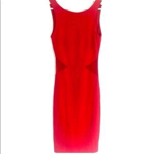 Zara Trafaluc Red Sleeveless Body Con Dress Sz M